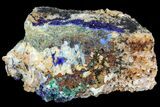 Sparkling Azurite and Malachite Crystal Cluster - Morocco #74387-1